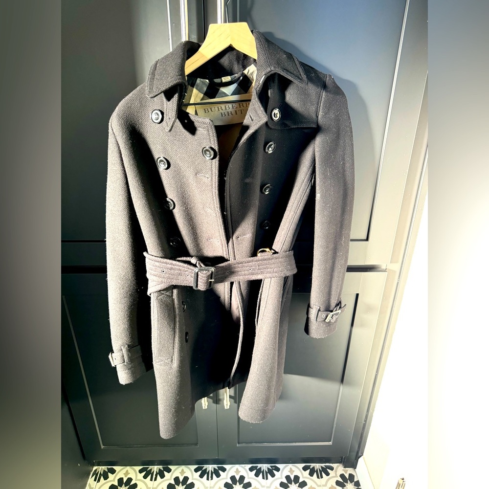 Burberry Brit wool cashmere blend trench coat